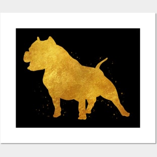 Pitbull golden art Posters and Art